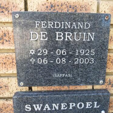 BRUIN Ferdinand, de 1925-2003 