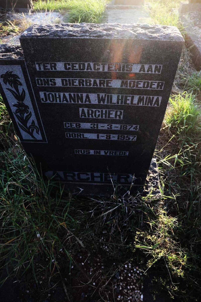 ARCHER Johanna Wilhelmina 1874-1957