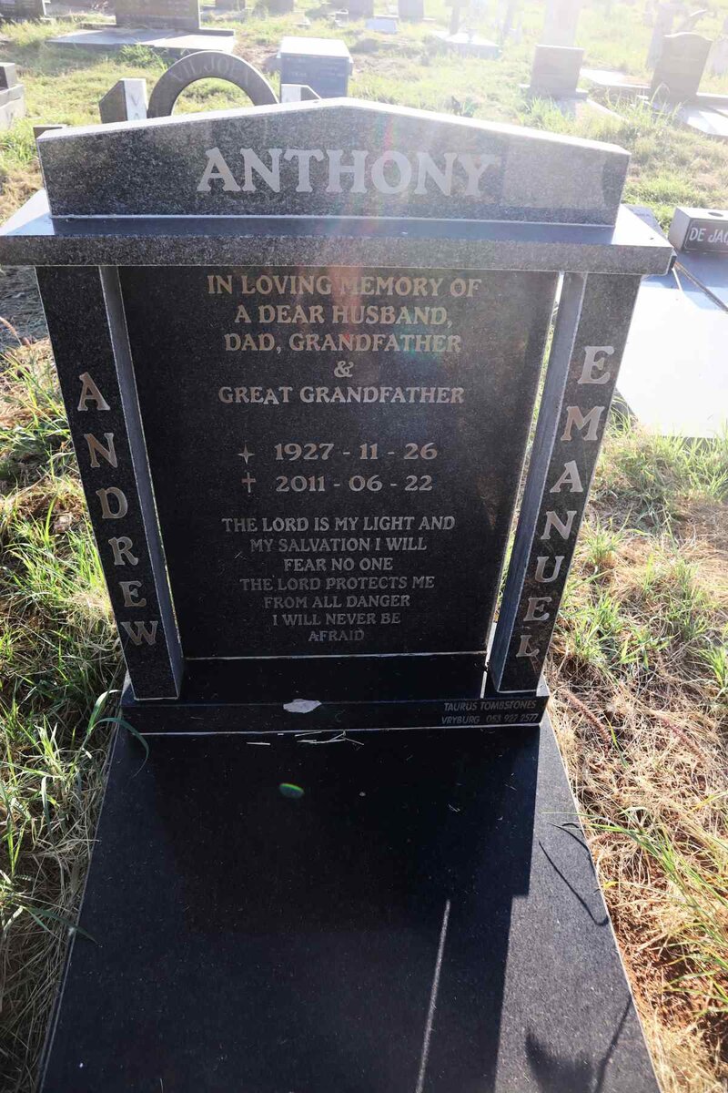 ANTHONY Andrew Emanuel 1927-2011