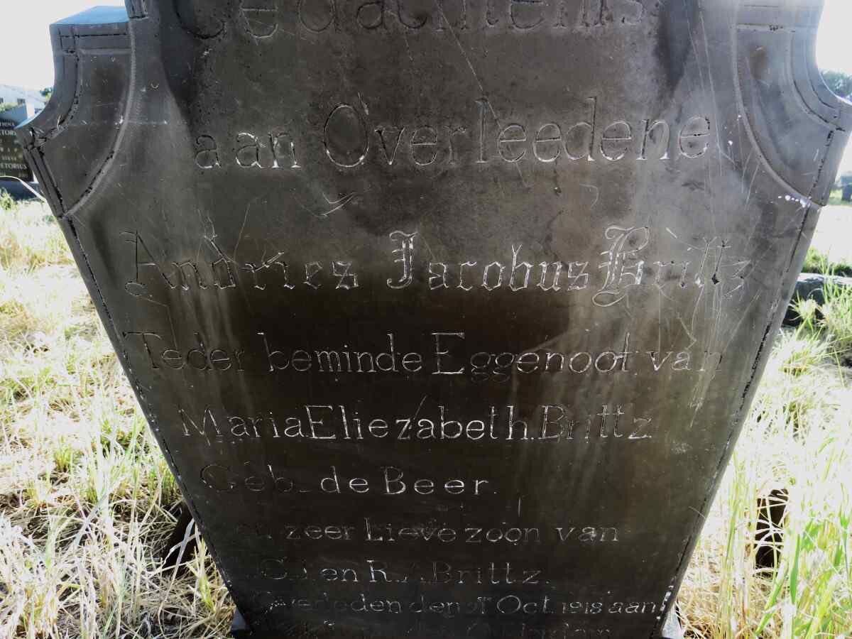 BRITTZ Andries Jacobus -1918