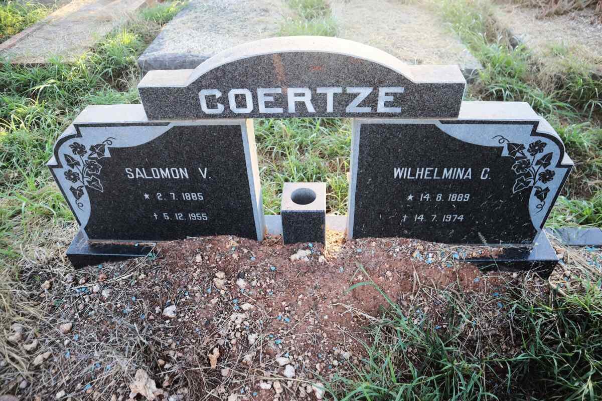 COERTZE Salomon V. 1885-1955 & Wilhelmina G. 1889-1974