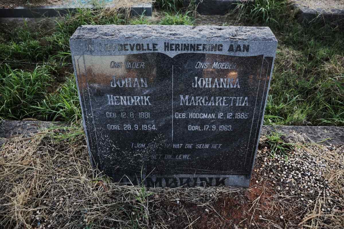 COMBRINK Johan Hendrik 1881-1954 & Johanna Margaretha HOOGMAN 1885-1963