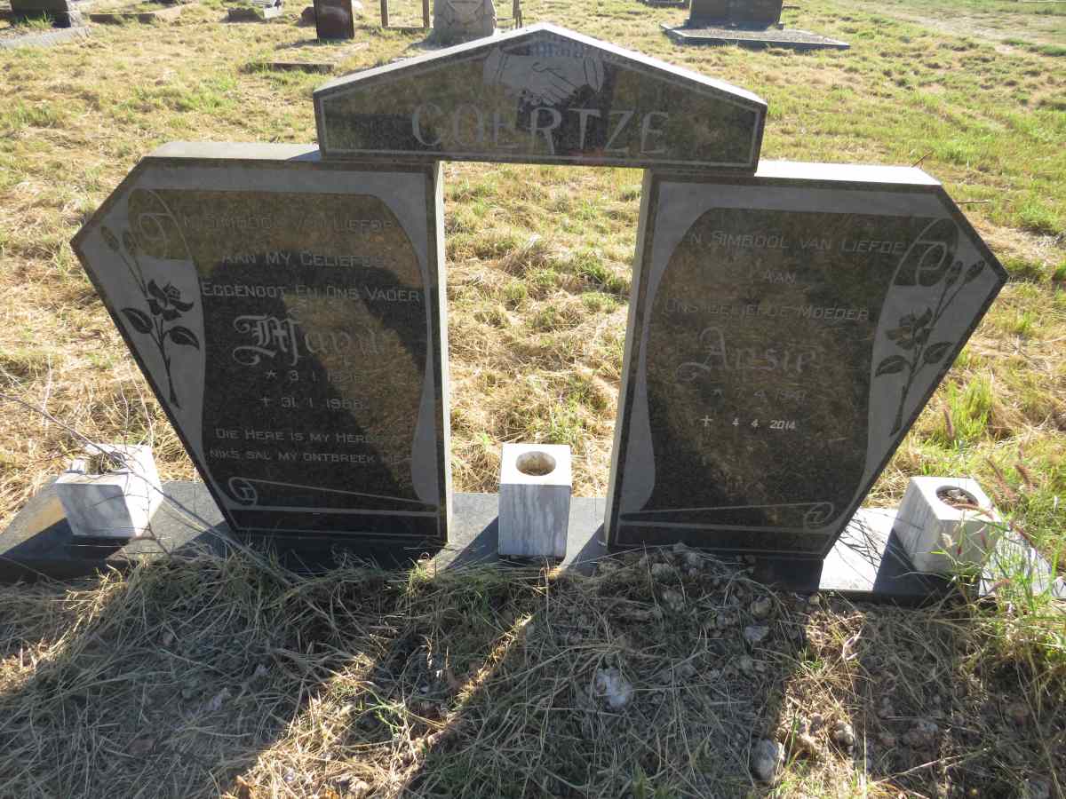 COERTZE Manie 1936-1988 & Ansie 1941-2014