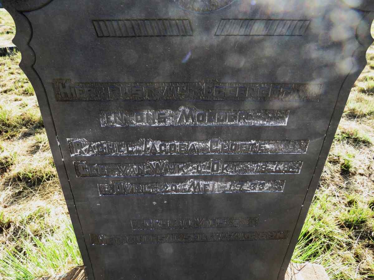 CLOETE Rachel Jacoba nee VAN WYK 1868-1933