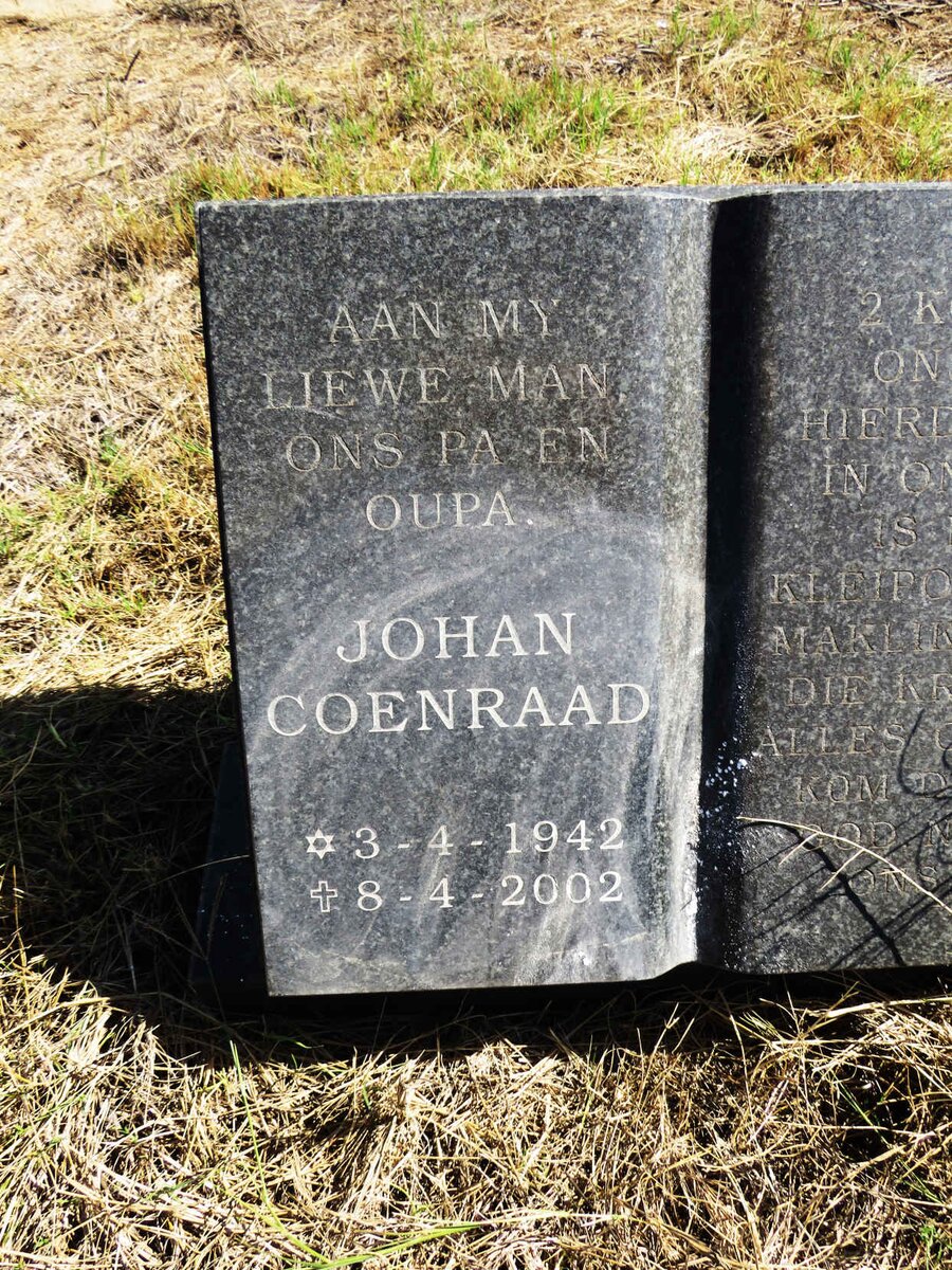 DORMEHL Johan Coenraad 1942-2002 & Huibrecht Maria Elizabeth 1945-_2