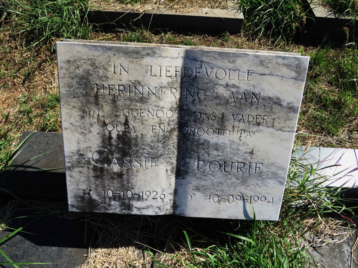 FOURIE Cassie 1926-1994