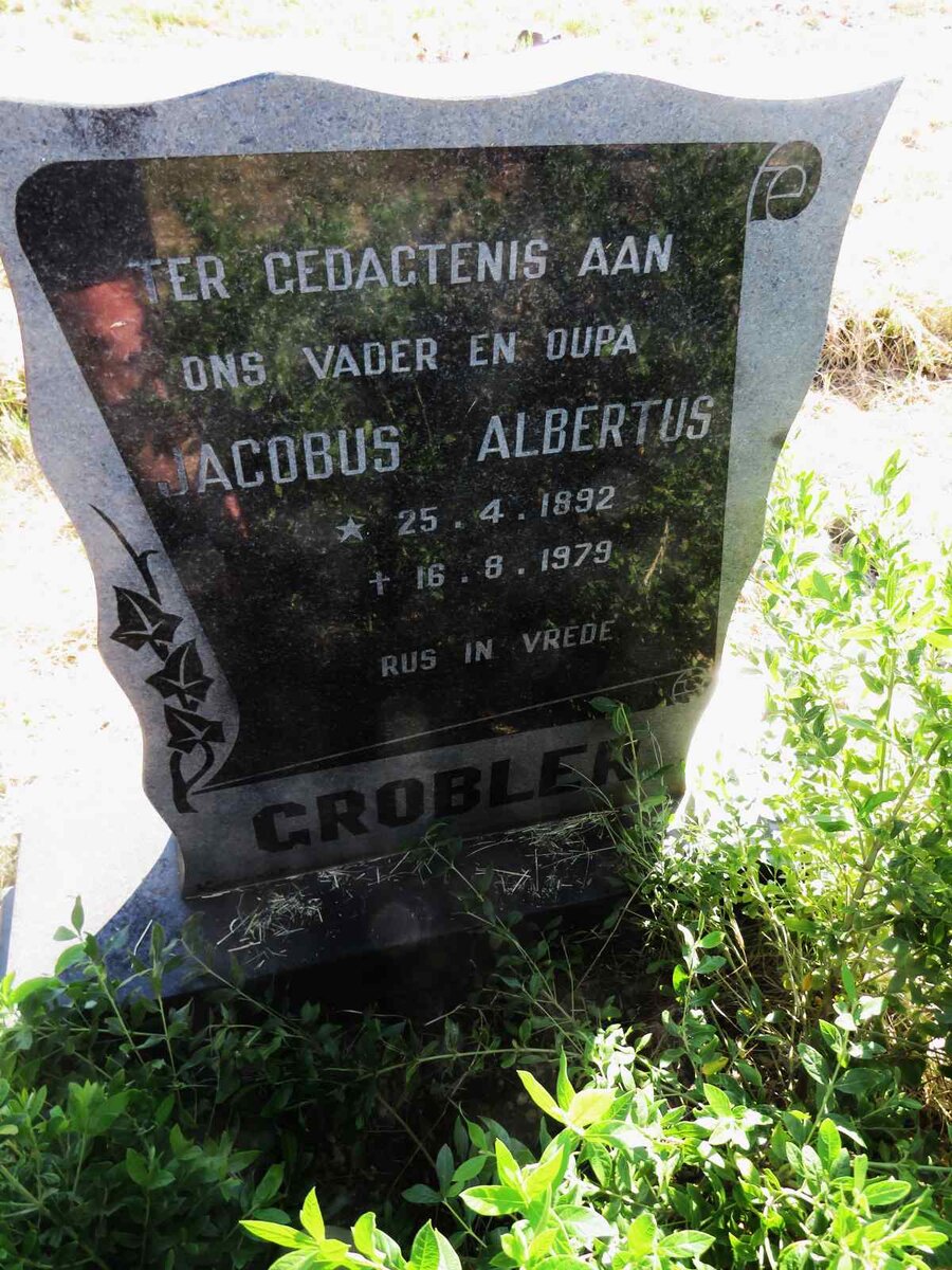 GROBLER Jacobus Albertus 1892-1979