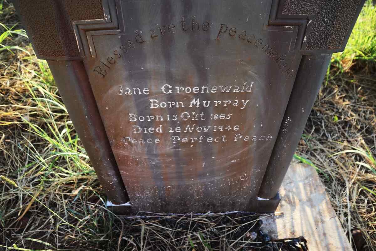 GROENEWALD Jane nee MURRAY 1865-1946