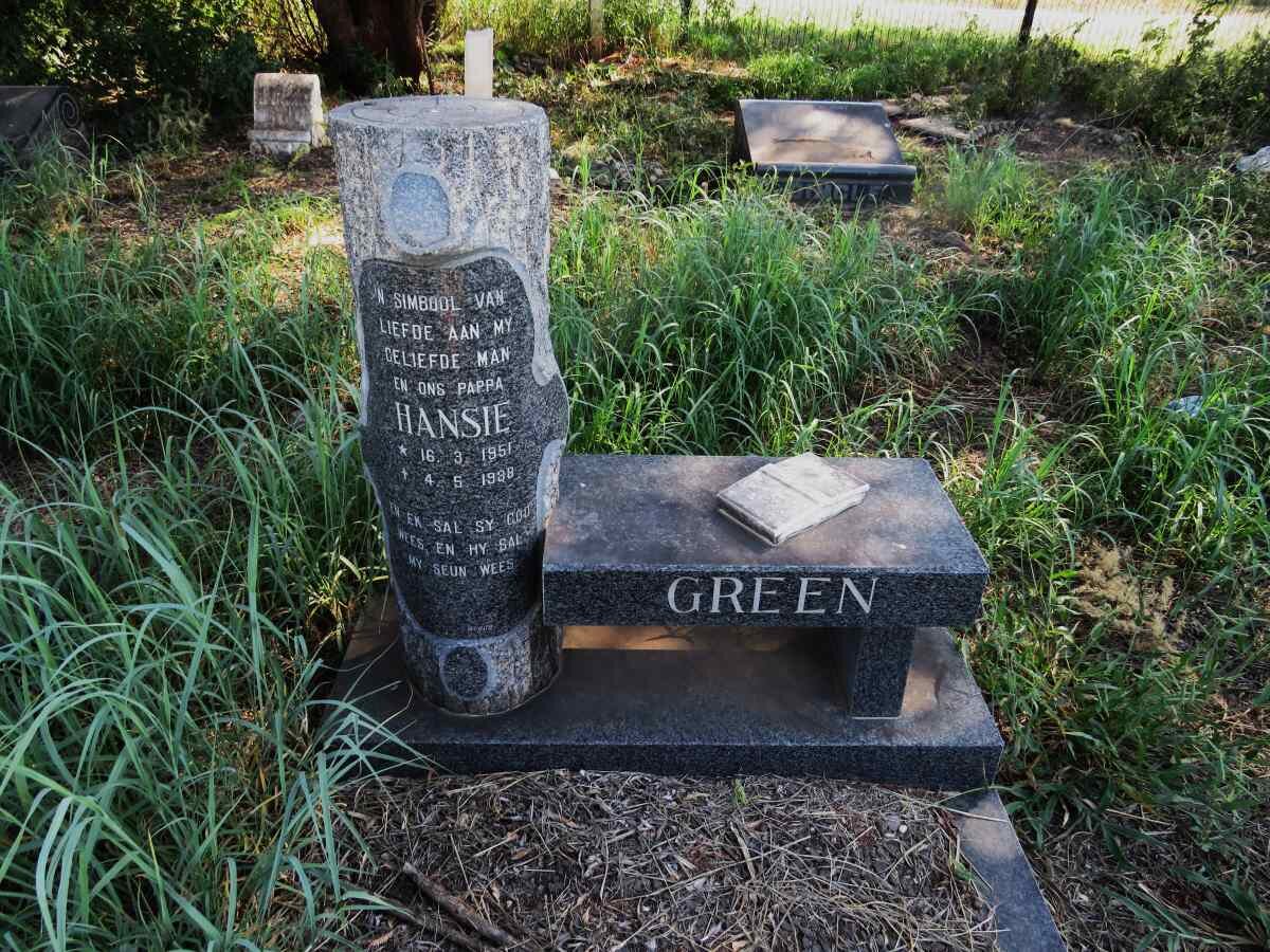 GREEN Hansie 1951-1988