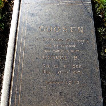 GOOSEN George P. 1906-1973