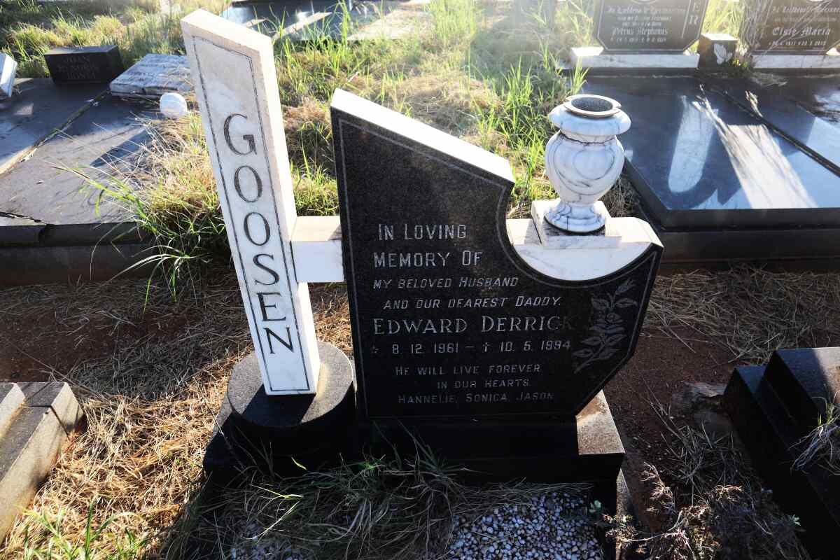 GOOSEN Edward Derric 1961-1994