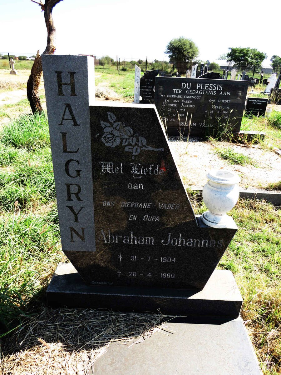 HALGRYN Abraham Johannes 1904-1990