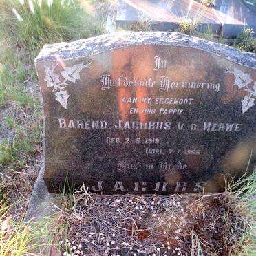 JACOBS Barend Jacobus v.d. Merwe 1919-1966