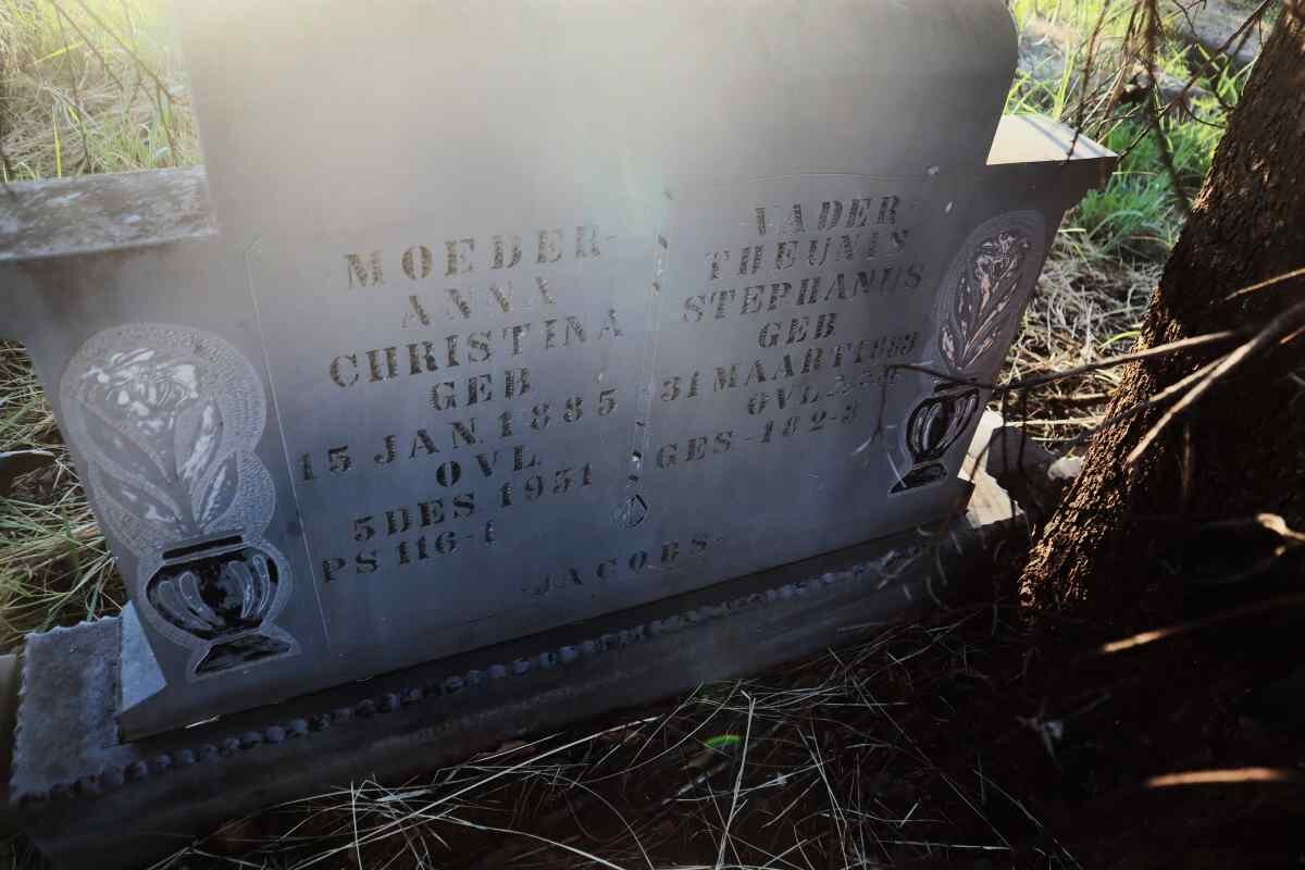 JACOBS Theunis Stephanus 1883-? & Anna Christina 1885-1951