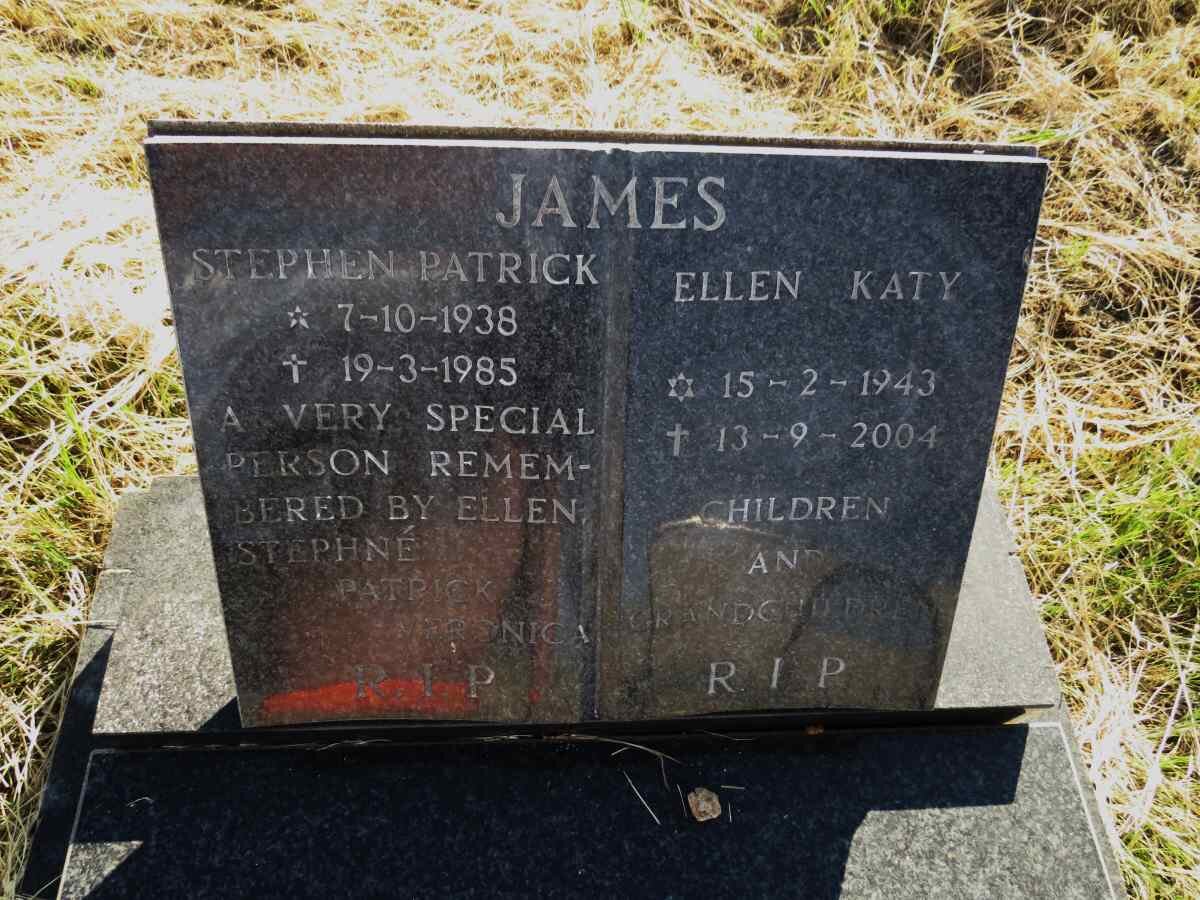 JAMES Stephen Patrick 1938-1985 & Ellen Katy 1943-2004