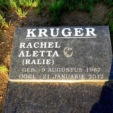 KRUGER Rachel Aletta 1967-2012