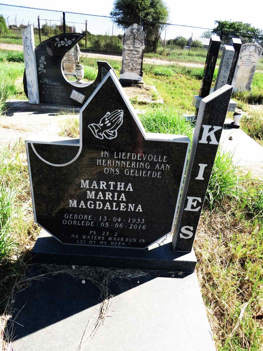 KIES Martha Maria Magdalena 1933-2016