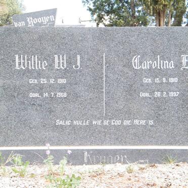 KRUGER Willie W.J. 1910-1968 &amp; Carolina E. 1910-1997