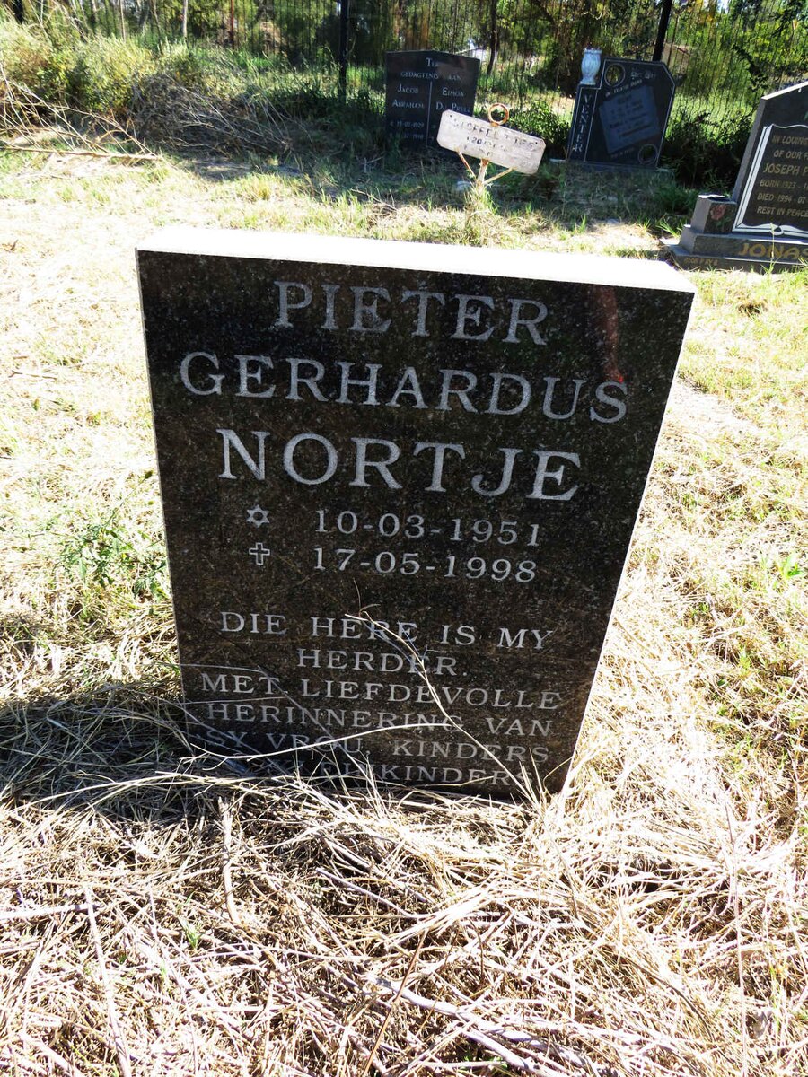 NORTJE Pieter Gerhardus 1951-1998