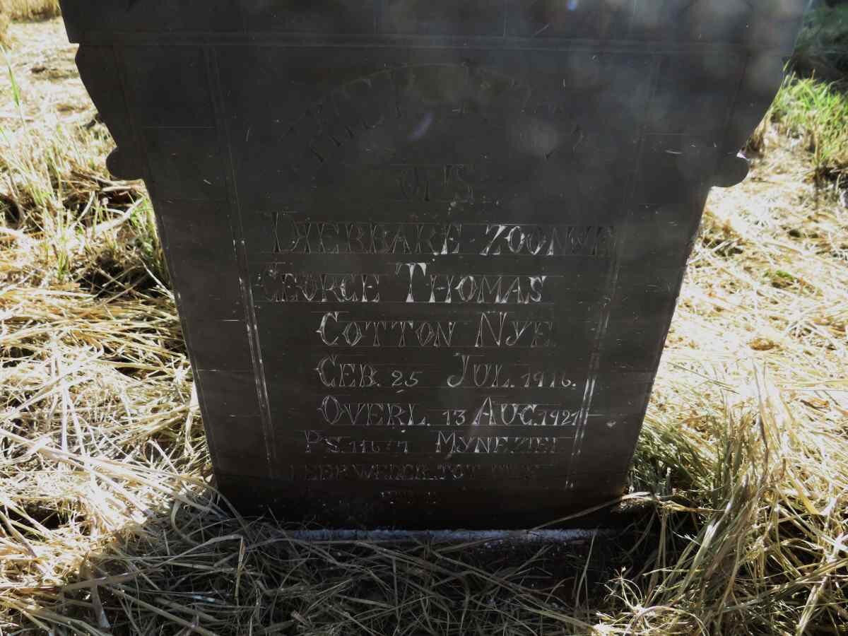 NYE George Thomas Cotton 1916-1921