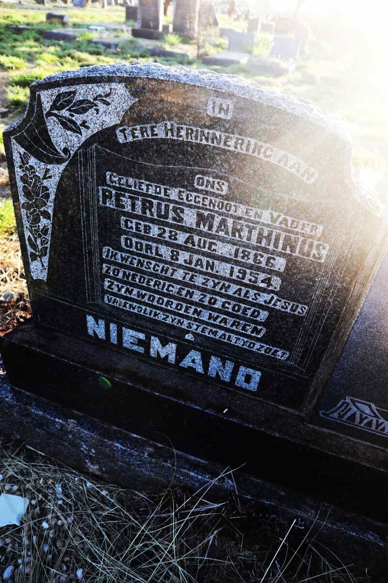 NIEMAND Petrus Marthinus 1866-1954 & Martha Catharina BRINK 1876-1957_2