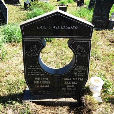PIETERSE Willem Johannes 1934-1999 & Gesina Maria Beatrix JORDAAN 1941-2010