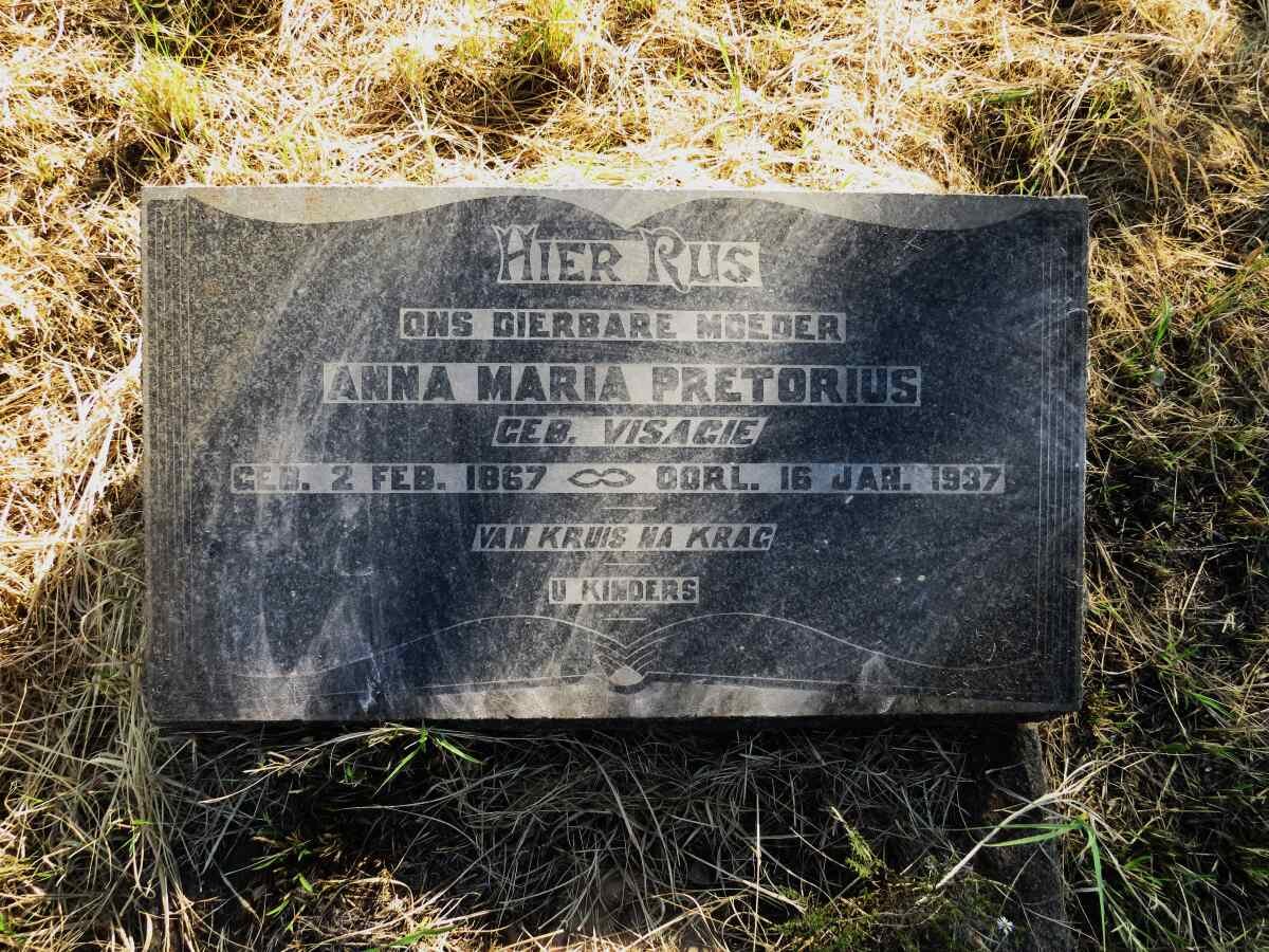 PRETORIUS Anna Maria nee VISAGIE 1867-1937