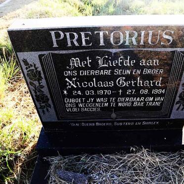 PRETORIUS Nicolaas Gerhard 1970-1994