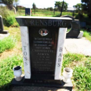 RENSBURG Christoffel Alwyn, J.v. 1922-2002 & Elizabeth Glaudina DE BEER 1929- _1