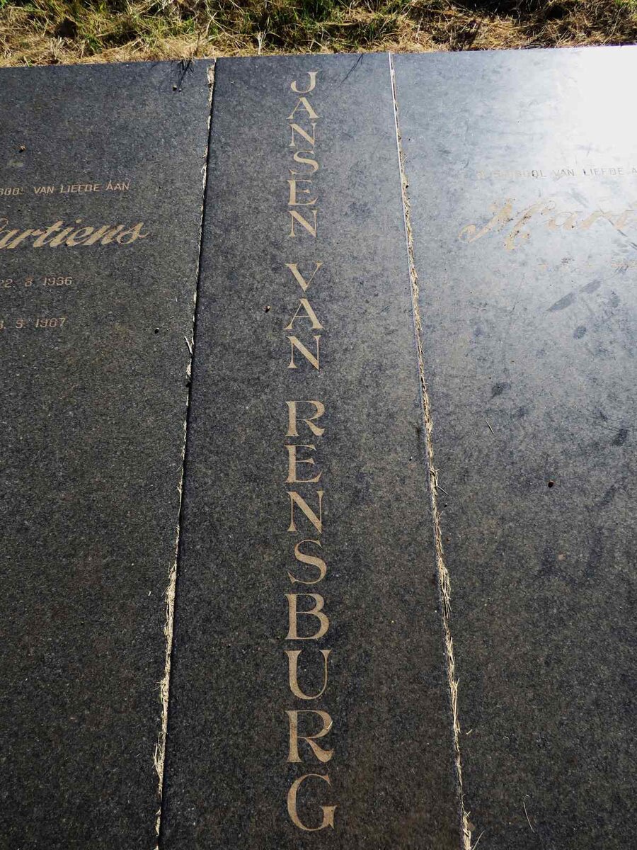 RENSBURG Martiens, Jansen van 1936-1987 & Marie 1942- _1
