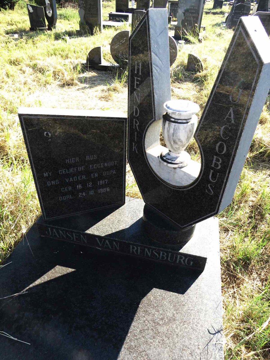RENSBURG Hendrik Jacobus, Jansen van 1917-1986