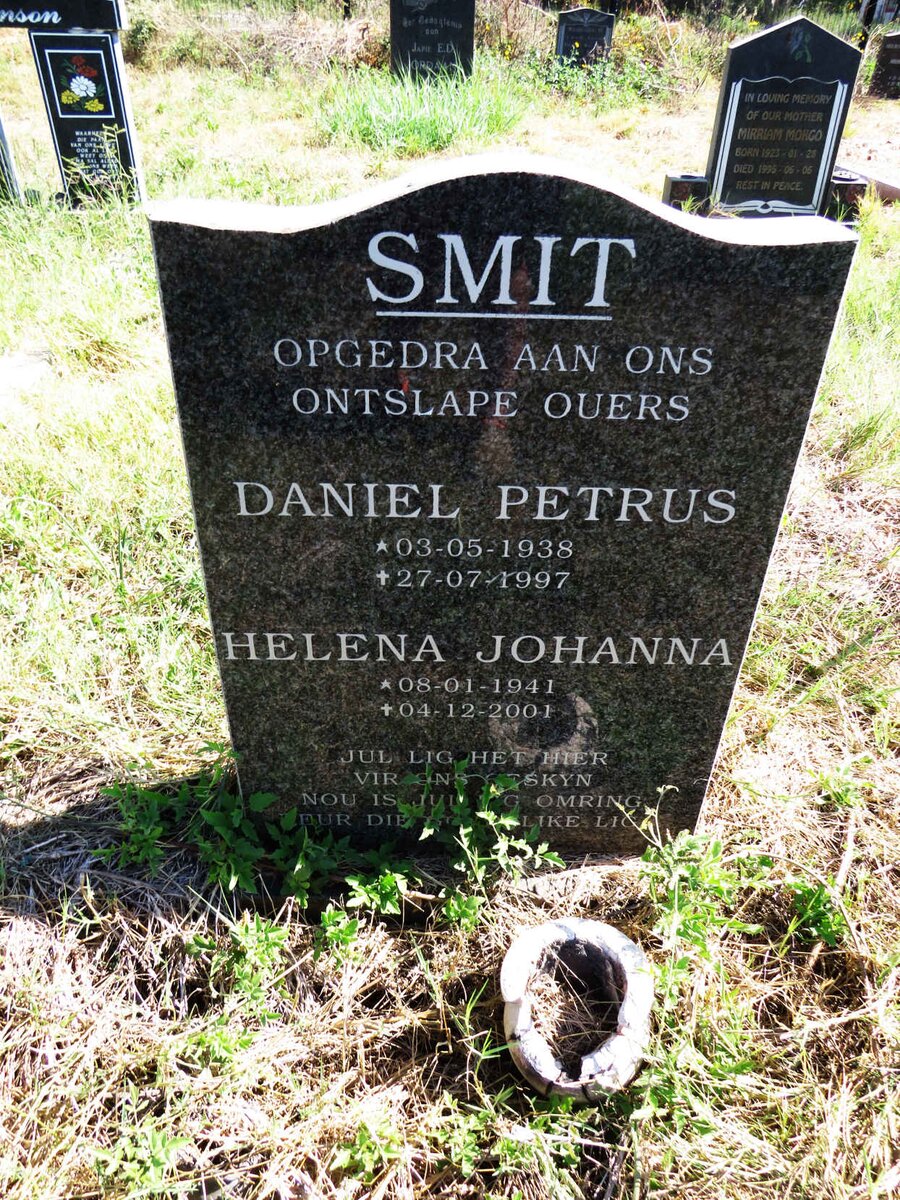 SMIT Daniel Petrus 1938-1997 & Helena Johanna 1941-2001