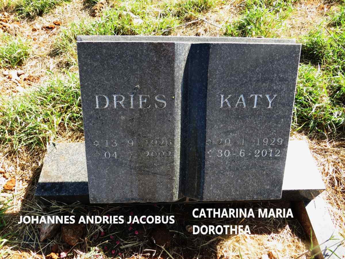 SCHOEMAN Johannes Andries Jacobus 1926-2002 & Catharina Maria Dorothea 1929-2012