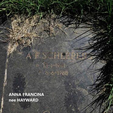SCHEEPERS Anna Francina nee HAYWARD 1941-1988