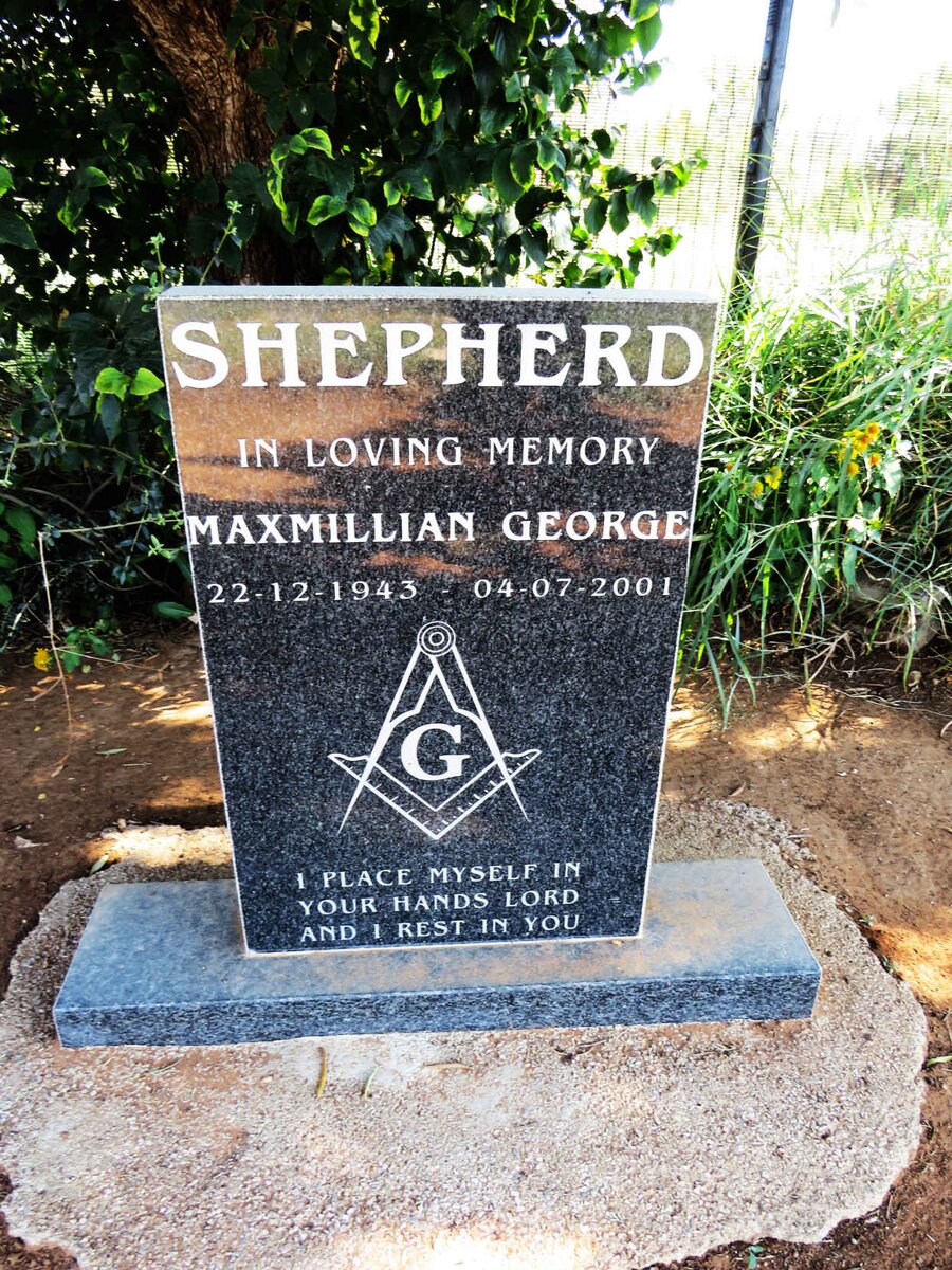 SHEPHERD Maxmillian George 1943-2001