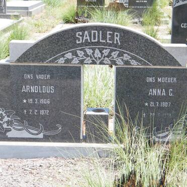 SADLER Arnoldus 1906-1972 &amp; Anna C. 1907-1978