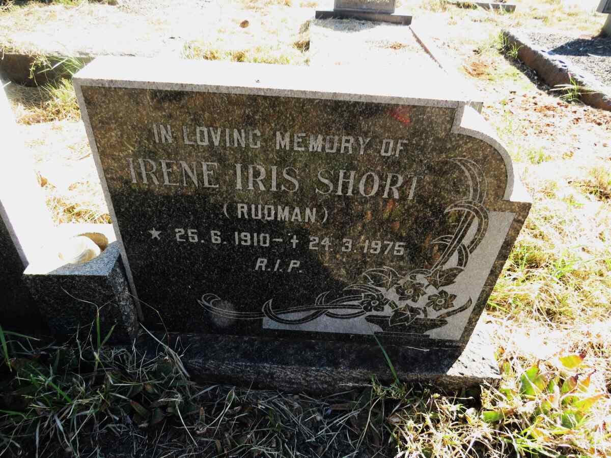 SHORT Irene Iris nee RUDMAN 1910-1975