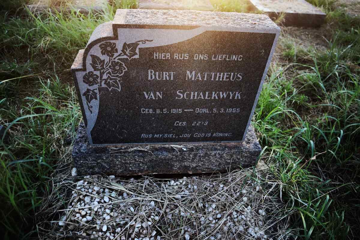 SCHALKWYK Burt Mattheus, van 1915-1955
