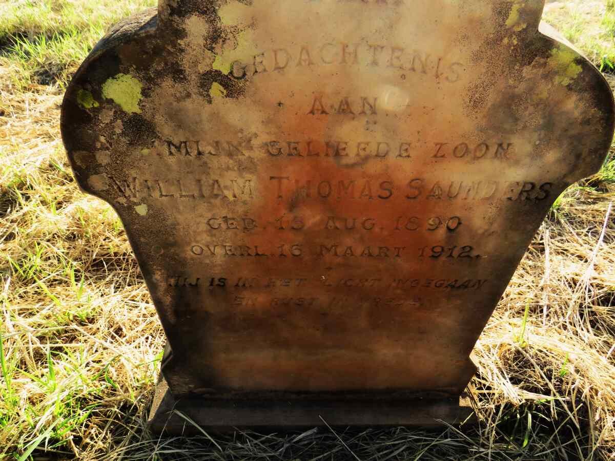 SAUNDERS William Thomas 1890-1912