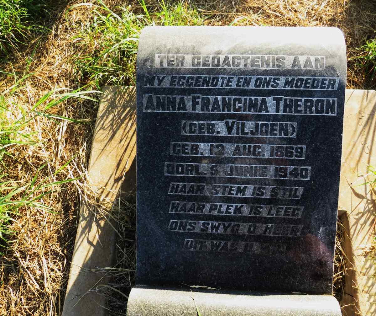 THERON Anna Francina nee VILJOEN 1869-1940