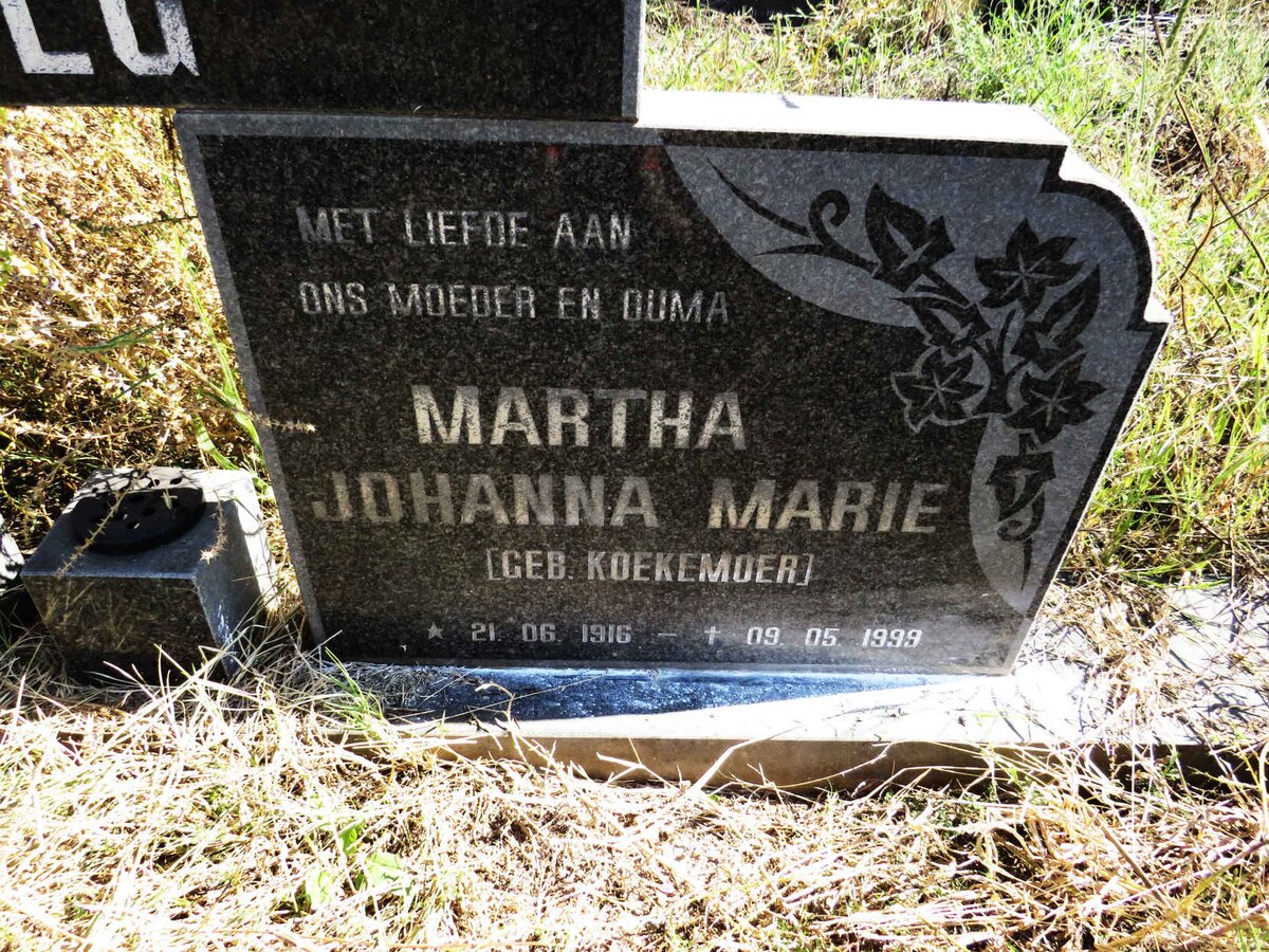VIEWEG Christiaan August 1908-1997 & Martha Johanna Marie KOEKEMOER 1916-1999_3