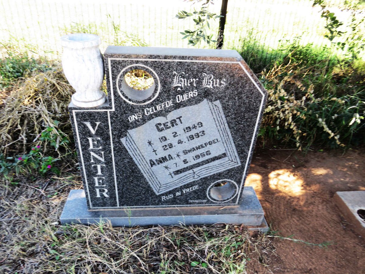 VENTER Gert 1949-1993 & Anna SWANEPOEL 1956-