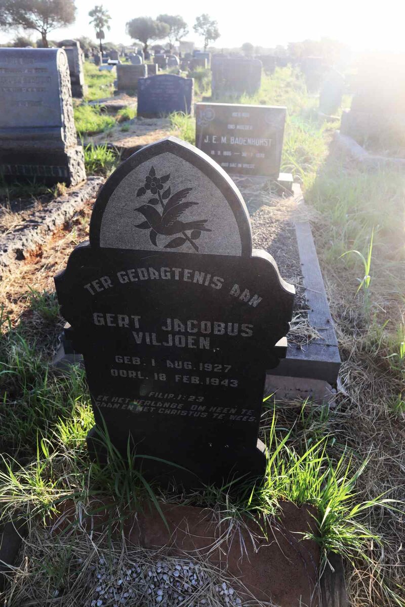 VILJOEN Gert Jacobus 1927-1943