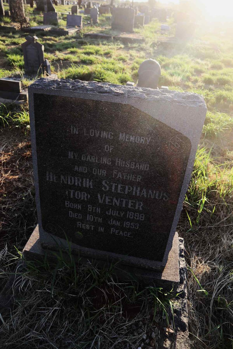 VENTER Hendrik Stephanus 1898-1953