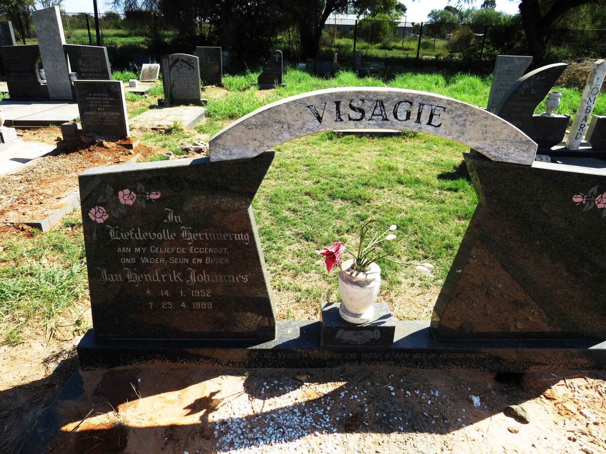 VISAGIE Jan Hendrik Johannes 1952-1989