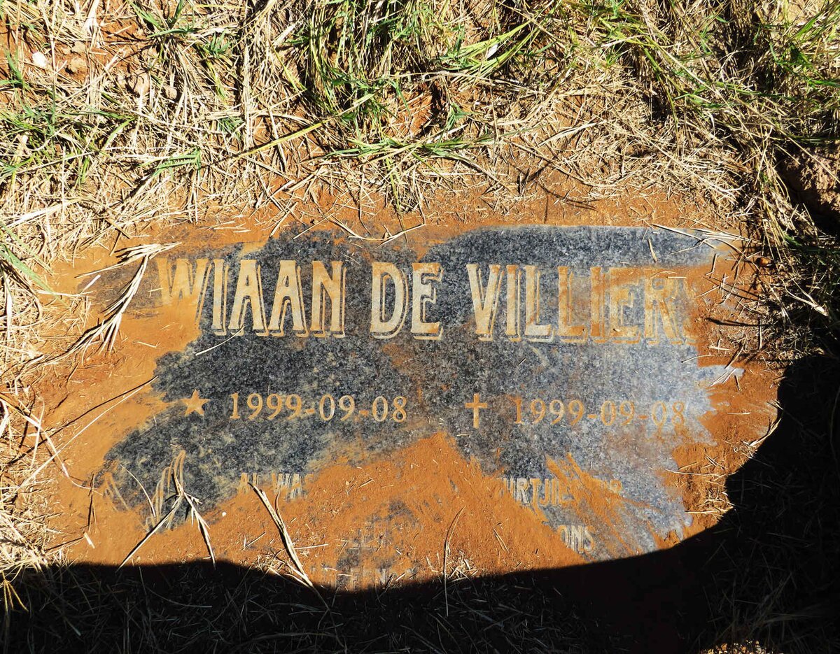 VILLIERS Wiaan, de 1999-1999