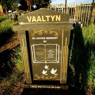 VAALTYN Oliphant Jamane 1932-2016