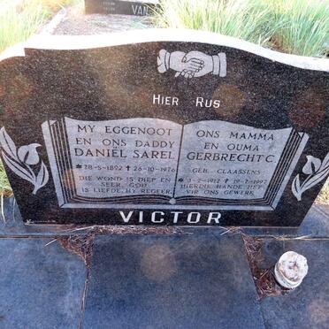 VICTOR Daniel Sarel 1892-1976 & Gerbrecht C. CLAASSENS 1912-1997