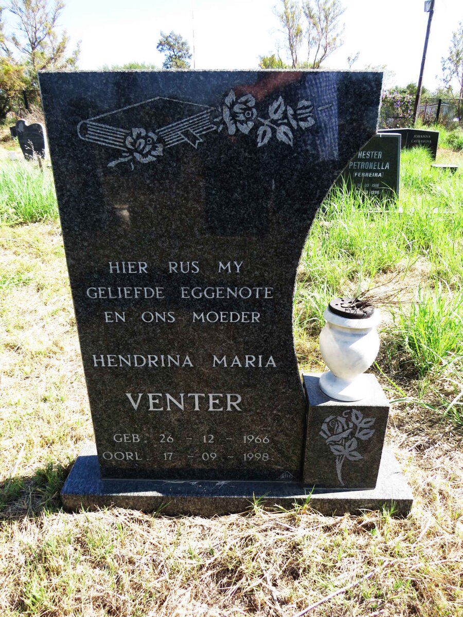 VENTER Hendrina Maria 1966-1998