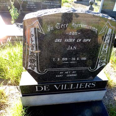 VILLIERS Jan, de 1919-1991
